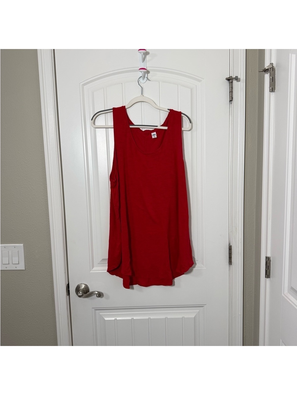 Old Navy Red Scoop Neck Tank Top